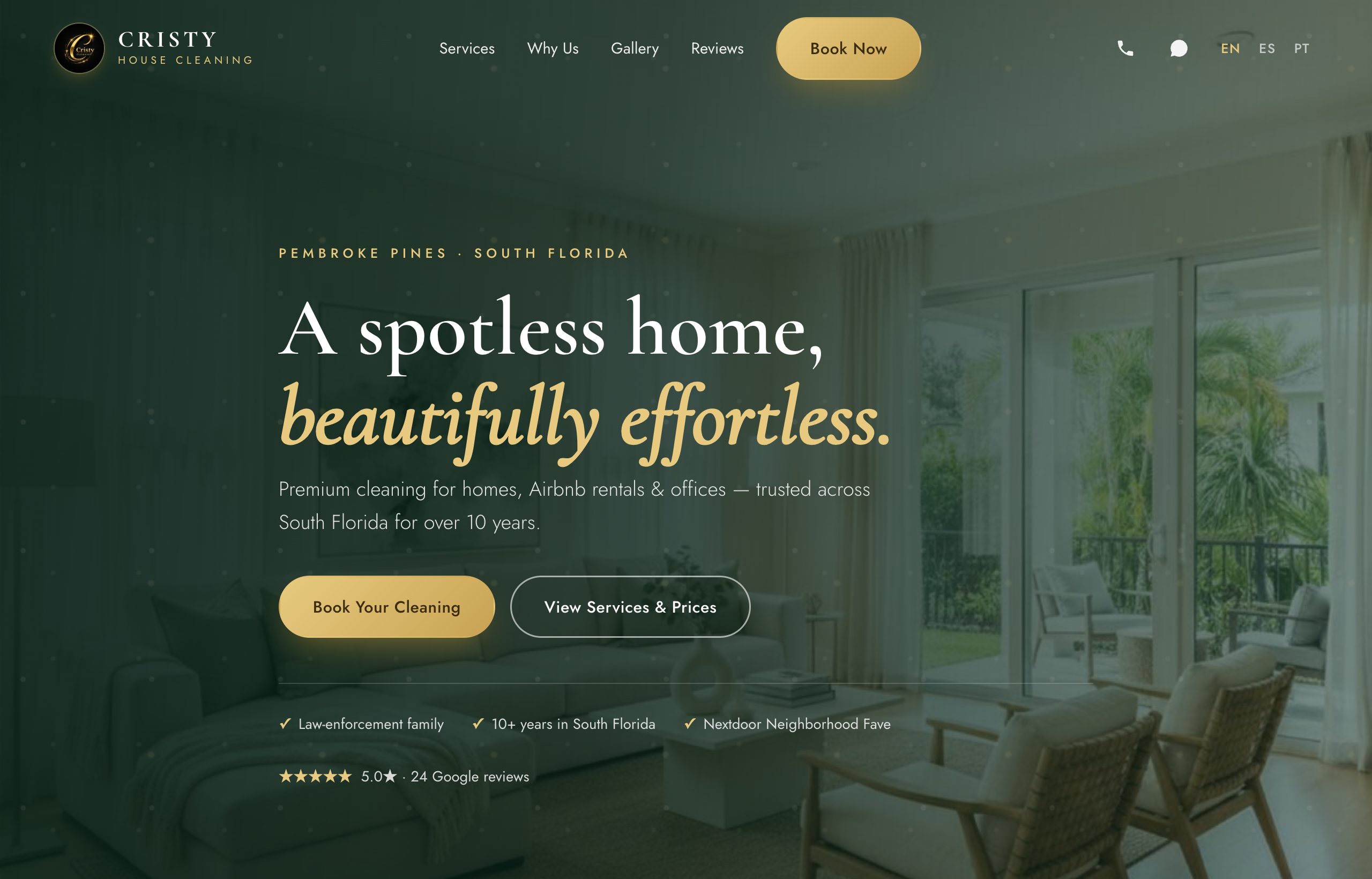 Cristy House Cleaning website